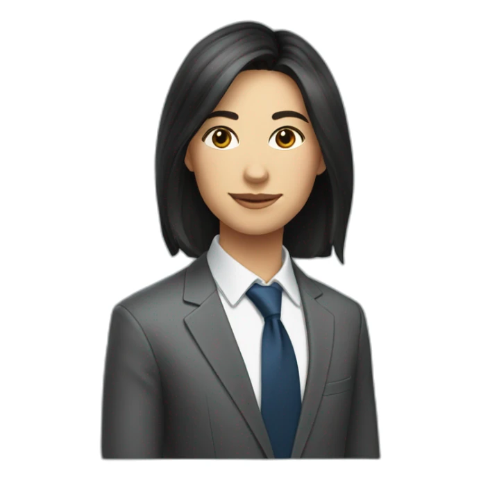 A young dark-haired real estate agent with medium length hair sticker