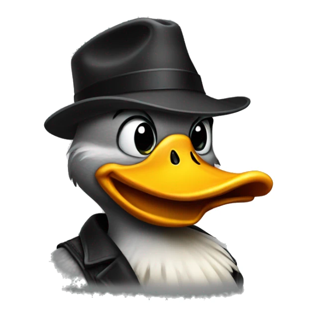 Pretty gangster duck sticker