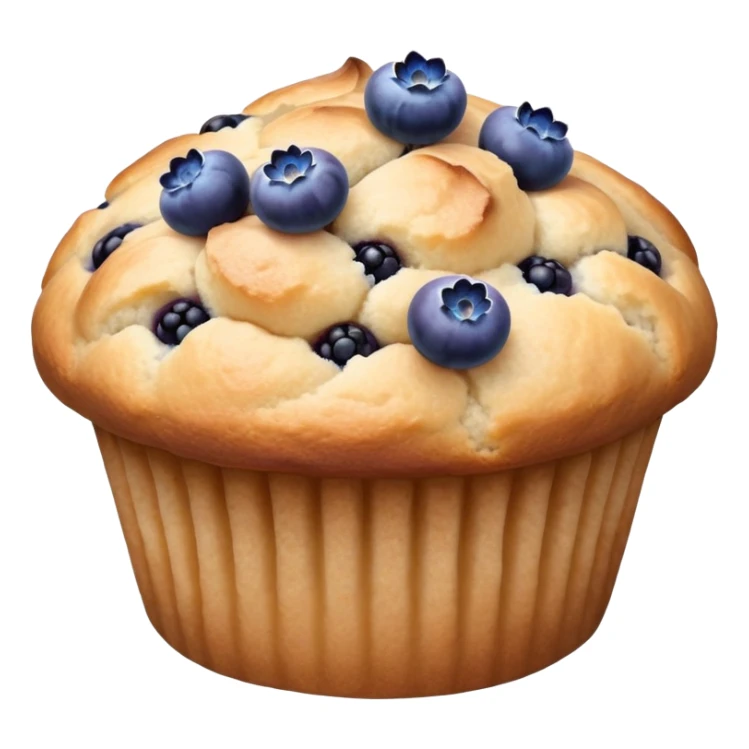 Lavender flower sprig muffin with blue berries sticker