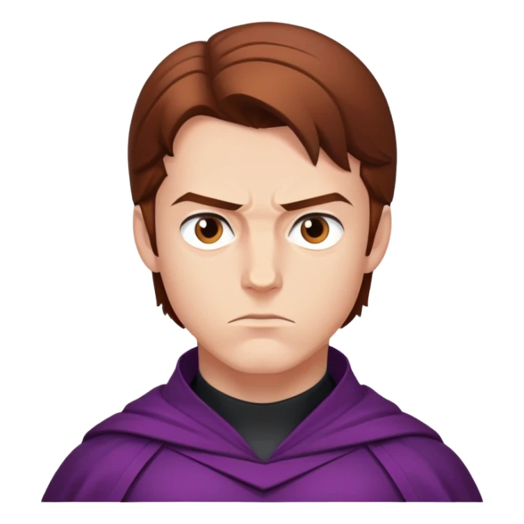 Young Erik Lehnsherr with brown hair, serious expression, before becoming Magneto sticker