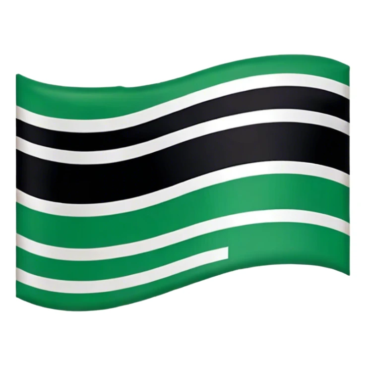 Flag of the Ural Republic Black Green and White sticker