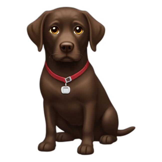 Chocolate labrador in a nissan Silvia sticker