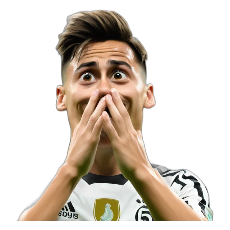Dybala hand in nose right celebration sticker
