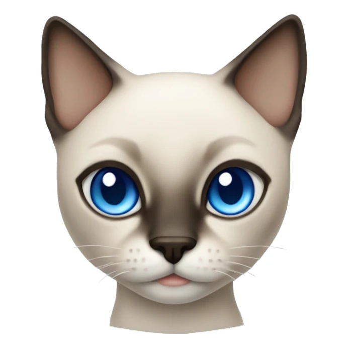 Siamese cat with blue eyes boy sticker