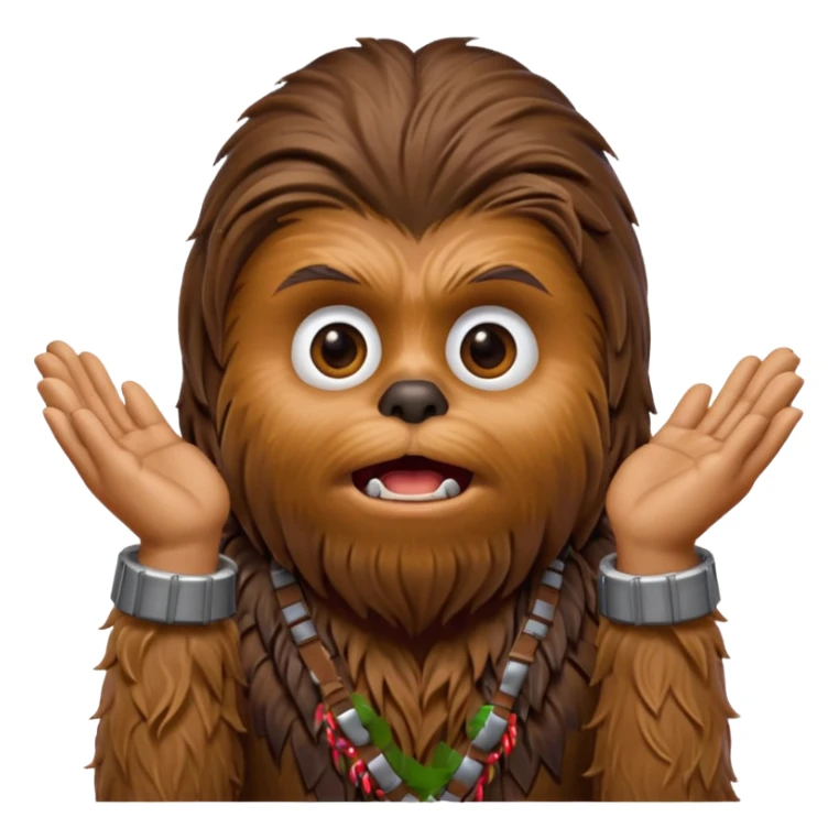   Chubaca con las manos en la cara sorprendido sticker