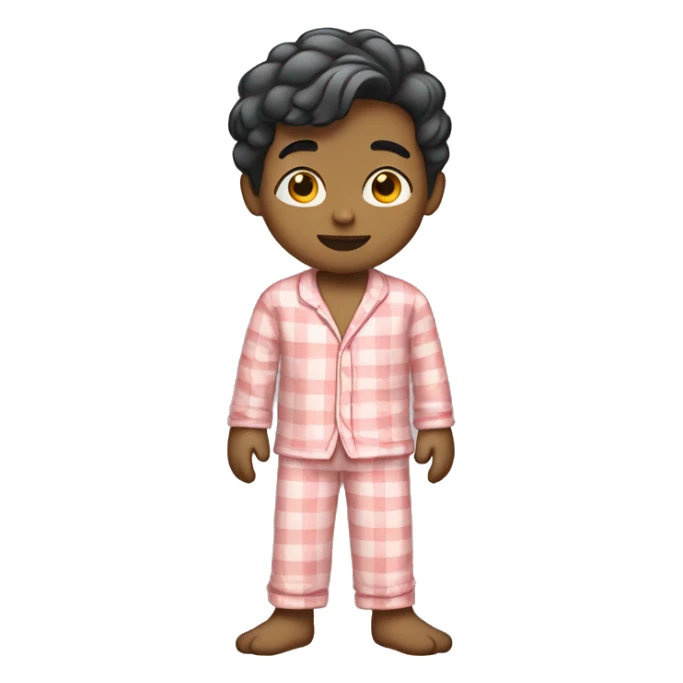 short hair boy medium skin -in-pajamas sticker