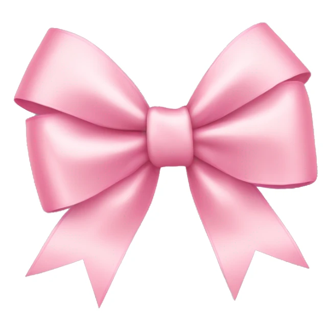 light pink ribbon bow sticker