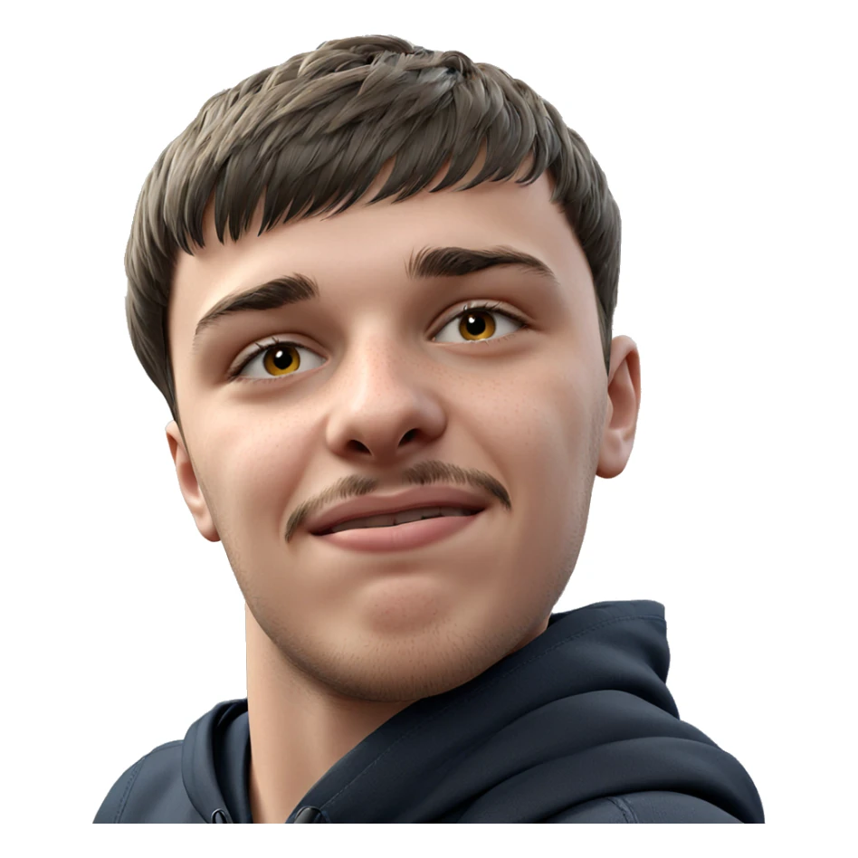 realistic portrait of a boy sticker