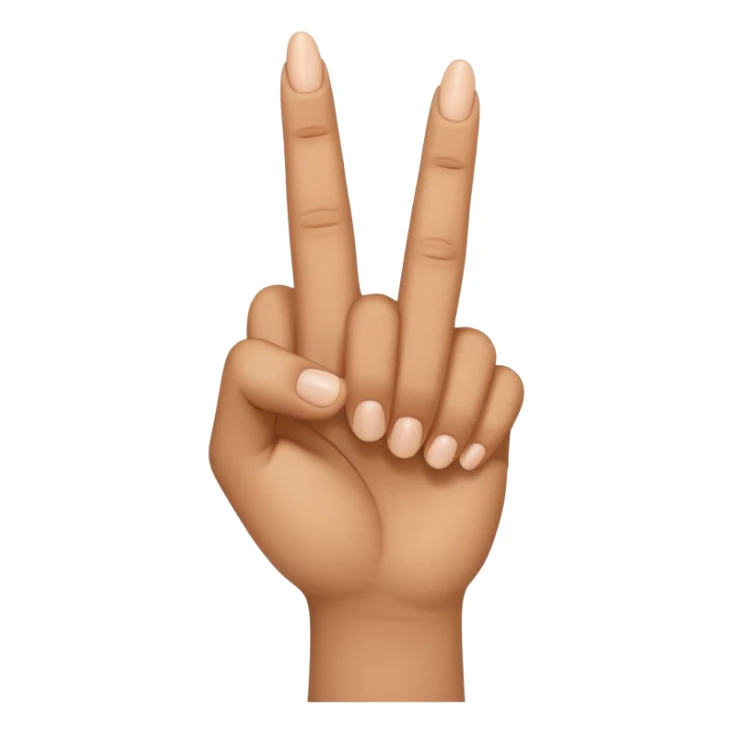 Create the middle finger and the ring finger together in something doing something  sticker