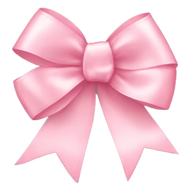 light pink ribbon bow sticker