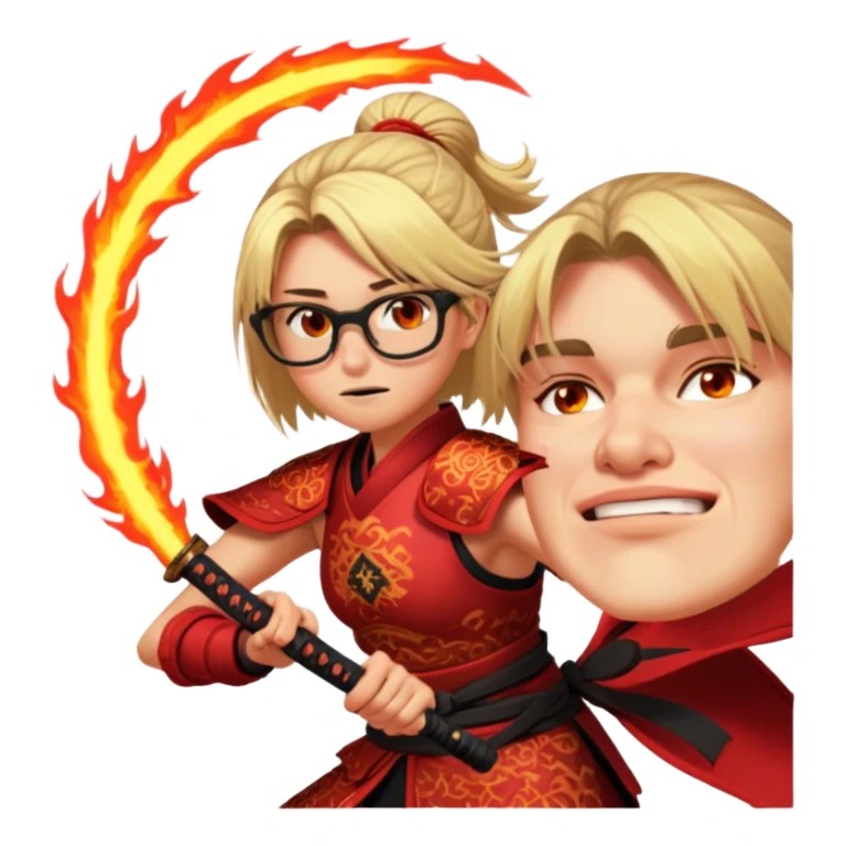Fire-Wielding Samurai sticker