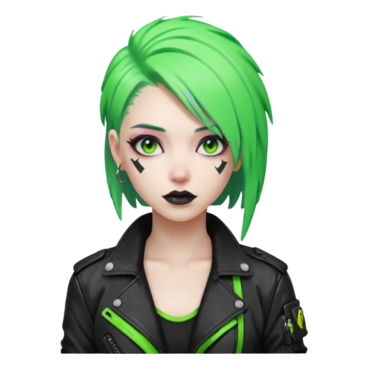 Cyberpunk female sticker