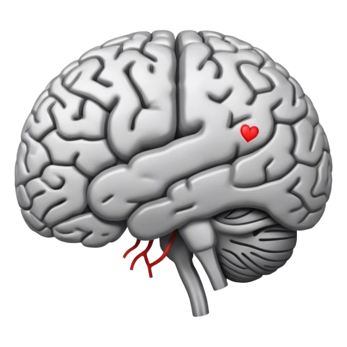 A **human brain** with a protector energy of negative thoughts radiating loving thoughts while it rewires itself sticker
