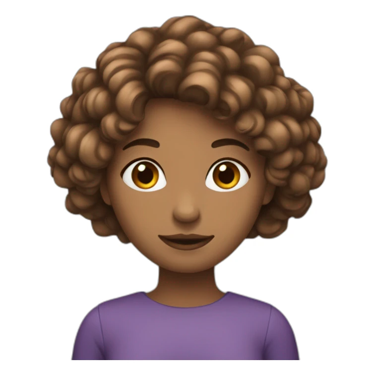 Femme avec les cheveux long brun avec les yeux bleus sticker