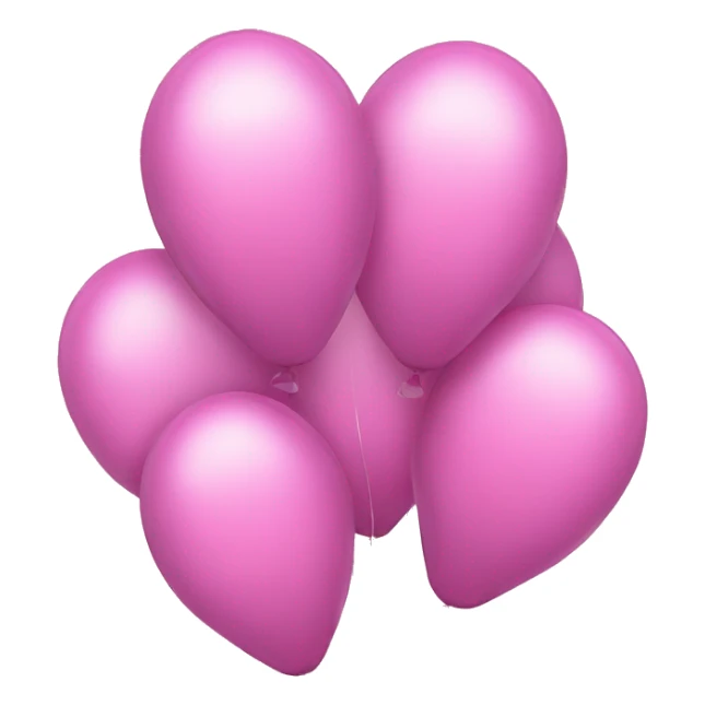 4 pink balloons, each shaped as one of these numbers: 2 0 2 5 sticker