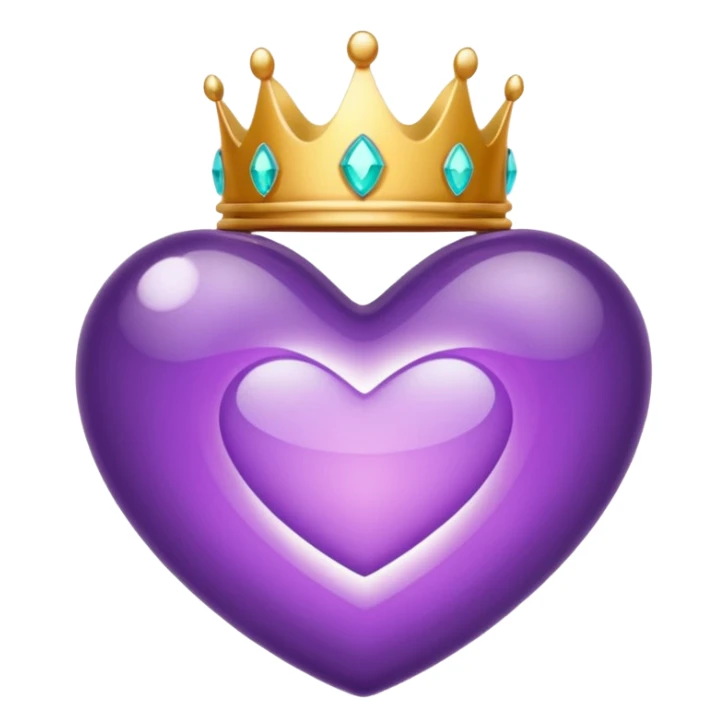 una corona epica de color morado sticker