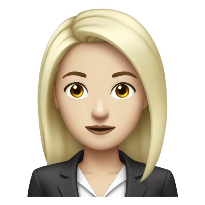 Boss girl, pale skin, black hair  sticker