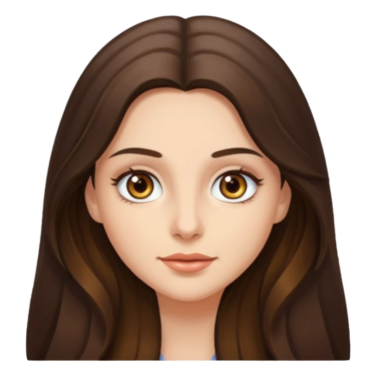 brunette woman with long hair and hazel eyes sticker