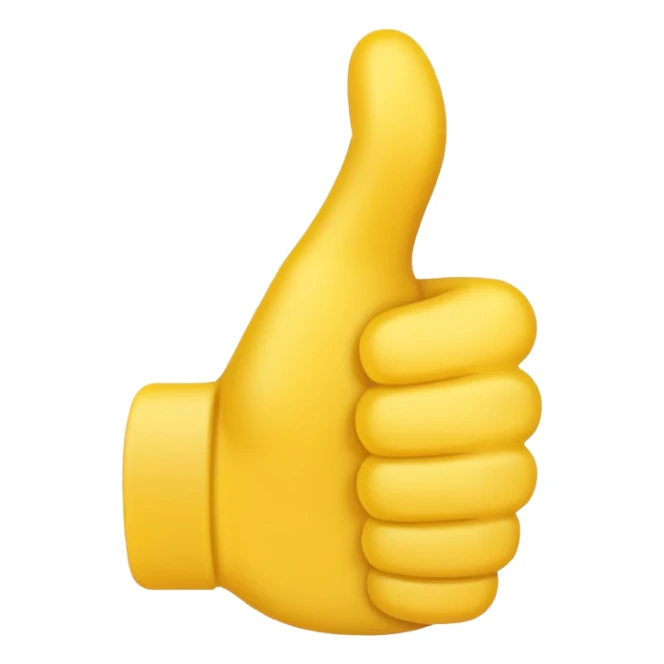 thumbs up emoji with two thumbs facinf outwards sticker