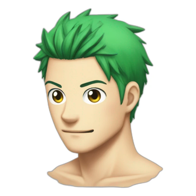 zoro Roronoa Green Hair timeskip sticker