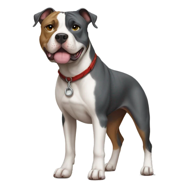 american staffordshire standing like hero sticker