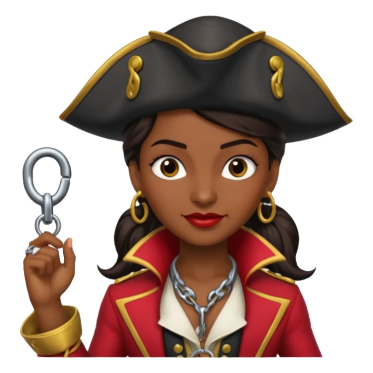 captain hook female dark hair hook sticker