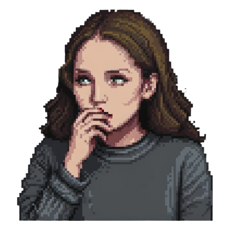 person whispering, hand near mouth sticker