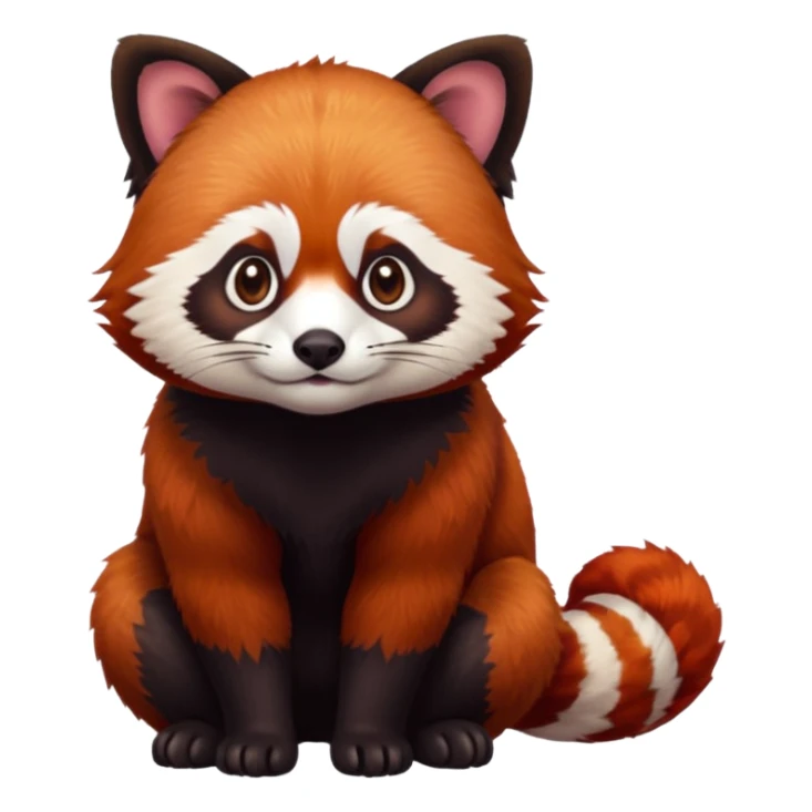 A red panda with serious eyes and a furrowed brow. sticker