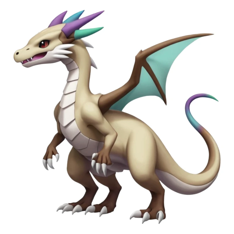 Noivern-Marowak-Lugia-Fakémon-hybrid-creature (full body)  sticker