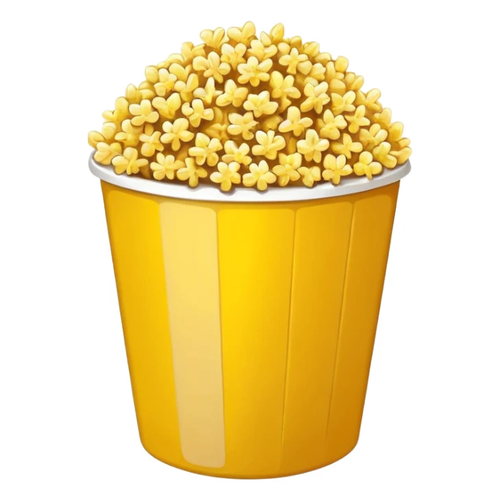 popcorn bucket with popped kernels in 16 x 9 aspect ratio sticker