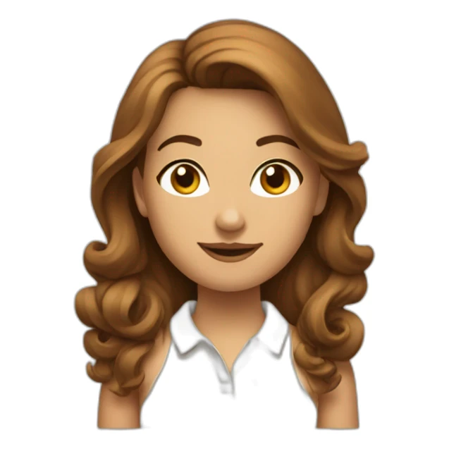 beautiful girl head brown  golf swing  sticker