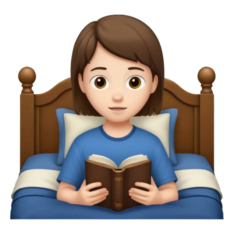 adolescente con la bliblia en la cama sticker