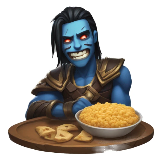 kayn league of legends comiendo sticker