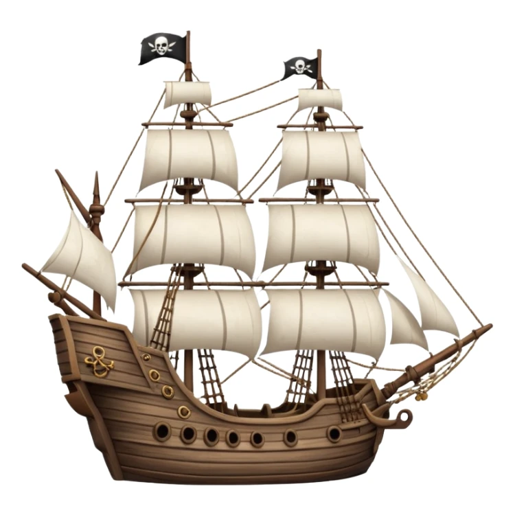 Galleon – Large pirate-era ship with sails sticker