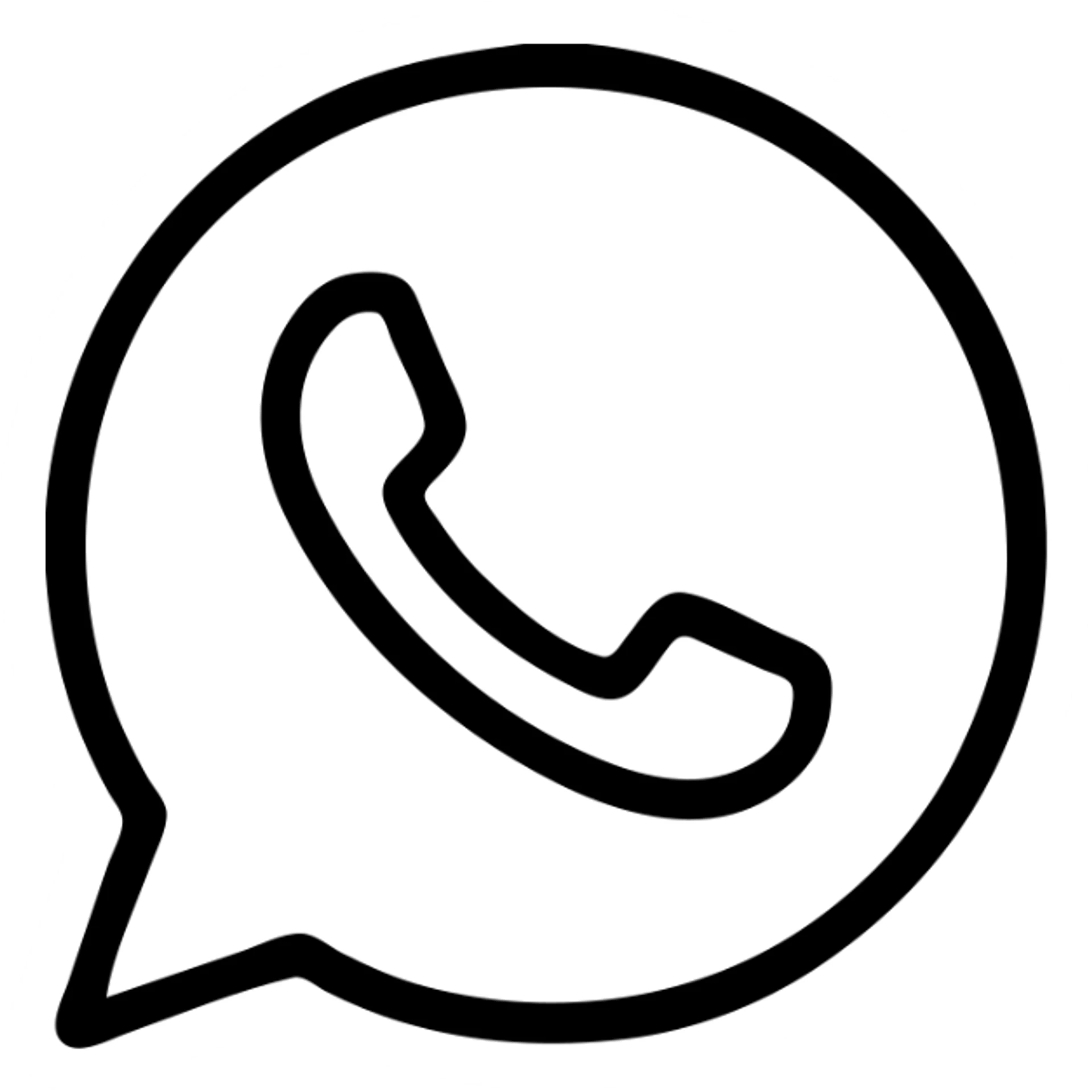 minimalist logo of WhatsApp sticker