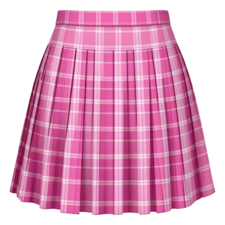 pink plaid mini skirt sticker