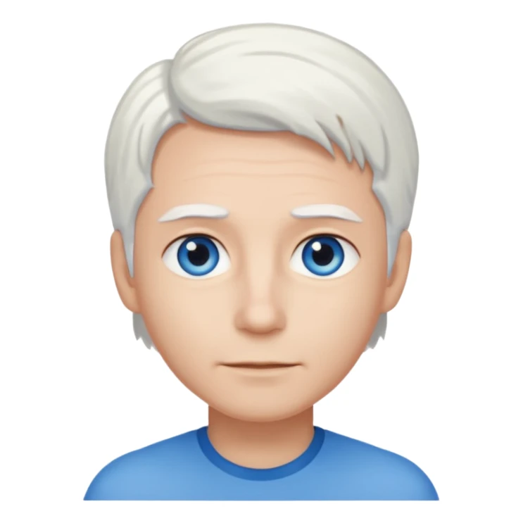 little longer white hair sticker