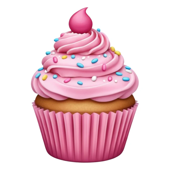 Cupcake with pink icing sticker