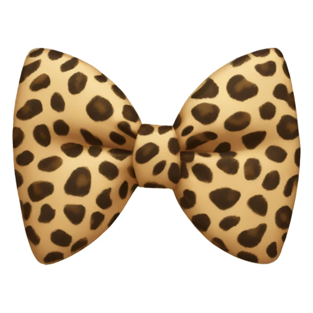 Leopard bow sticker