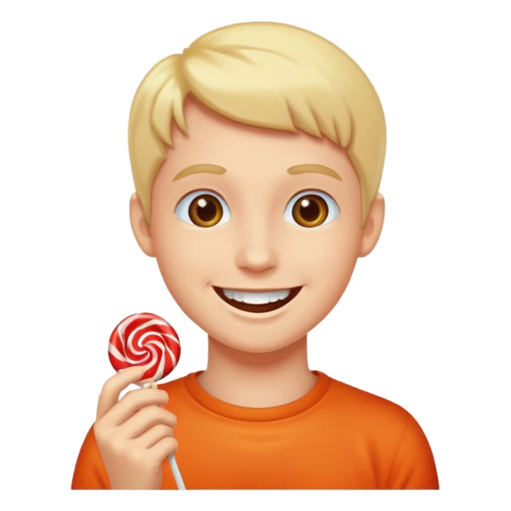 Dil cıkaran emoji şeker yiyor sticker