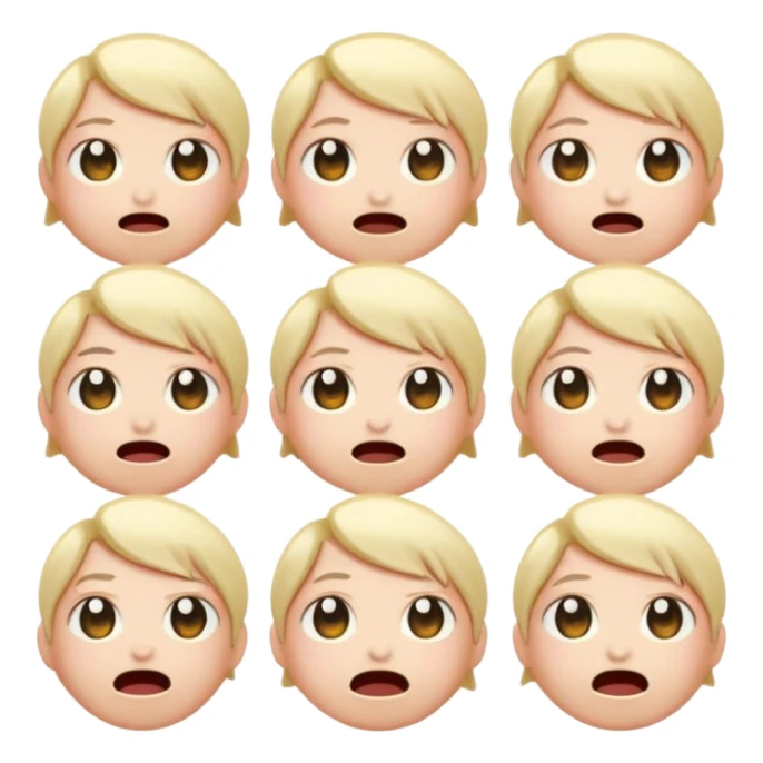 Create anime-inspired emoji faces in a soft Genshin Impact–style.
Expressive glossy eyes, smooth clean linework.
Moods: happy, shocked, crying, angry, smug, excited.
Pastel colors with soft glow.
Clear at small sizes, transparent background. sticker