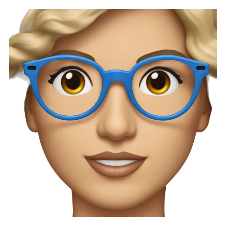 Taylor swift blue glasses with George Clooney  sticker