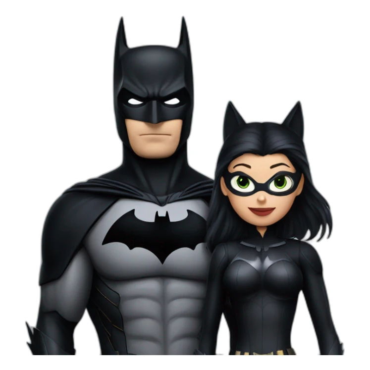 Batman holds catwoman  sticker