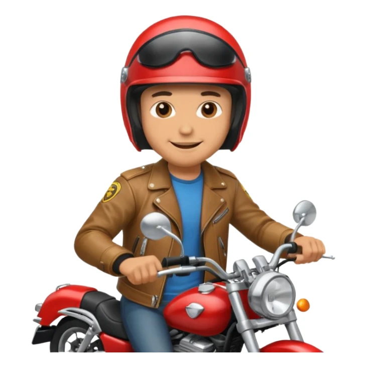 happy man riding a  motorcycle sticker