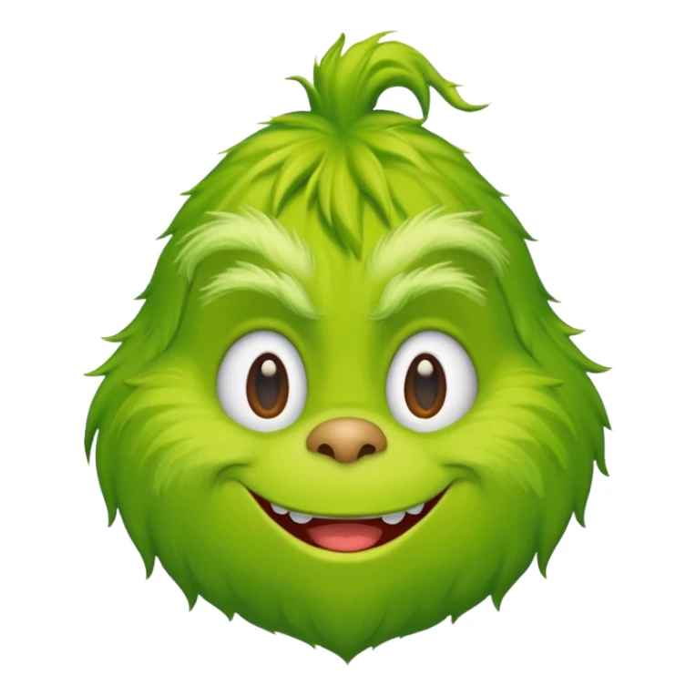Create a Grinch emoji for a teams chat but make it more original style to the movie sticker
