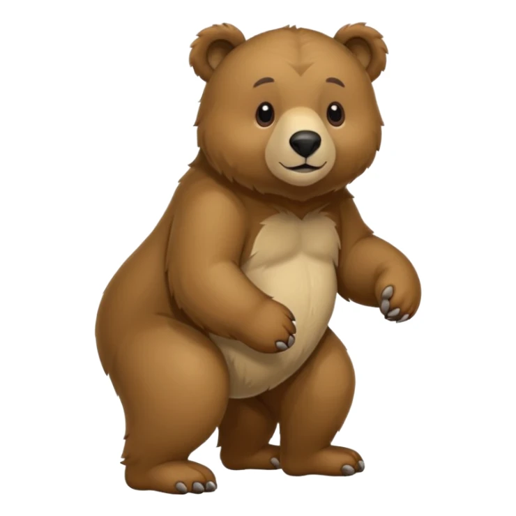 Un oso parado en 2 patas de lado sticker