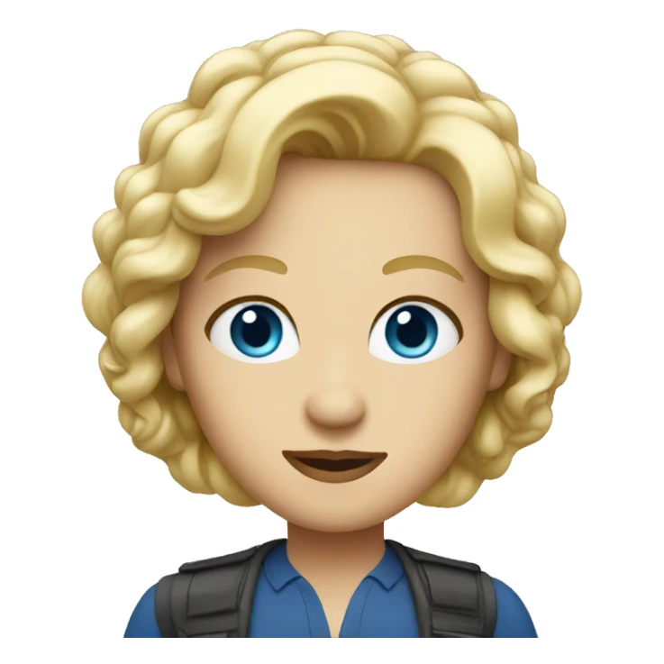 Blonde movie director with blue eyes sticker