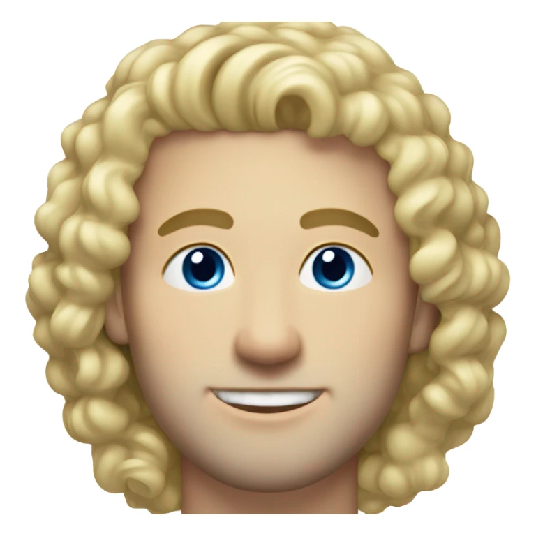 3/4 profile light curl blonde 30yo man blue eyed pale skin sticker