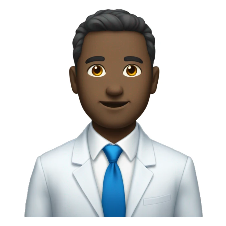 only blue pent coat with white shirt and blue tie without human sticker