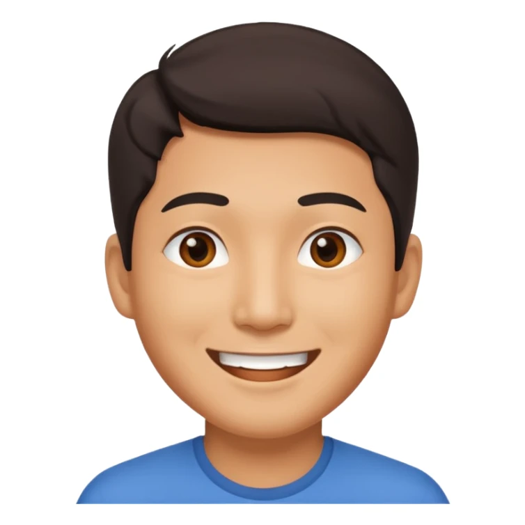 create another asain man, who is a little bit more cheerful  sticker